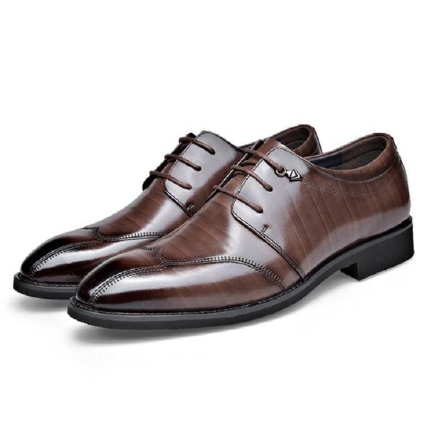 

oxfords shoes for men brown black business lace-up pu office brogue dress shoes zapatos de vestir hombre d2a15