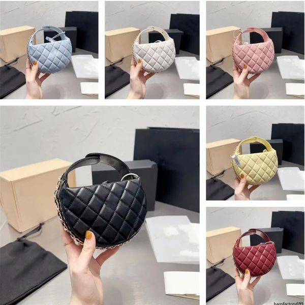 

wholesale 2023 bag new designer evening bag luxury designer's clutch chain bag womens fashion crossbody bags silver hardware lambskin h