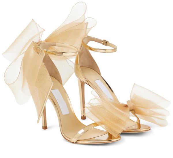 

23s new famous averly sandals shoes pointed toe woman high heels mesh bows gladiator sandalias exquisite stiletto-heel aveline wedding dress, Black