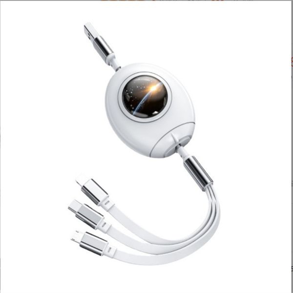 

3 in 1 retractable data usb cable for iphone charger fast wire charging cable for android phone type c xiaomi huawei samsung