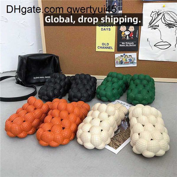 

qwertyui45 slippers slippers personalized bubble slippers women and men spring and summer lychee fashion home massage bottom spa sandals and, Black
