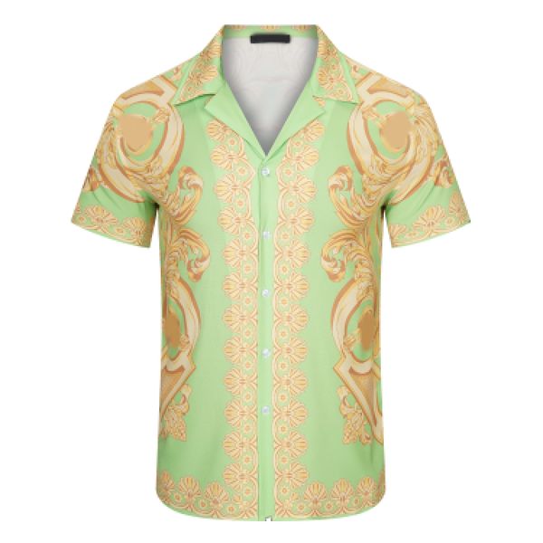 

2023 men casual shirts luxury designer shirts men's fashion letter print summer hawaiian beach casual shirts men slim fit short sleeve, White;black