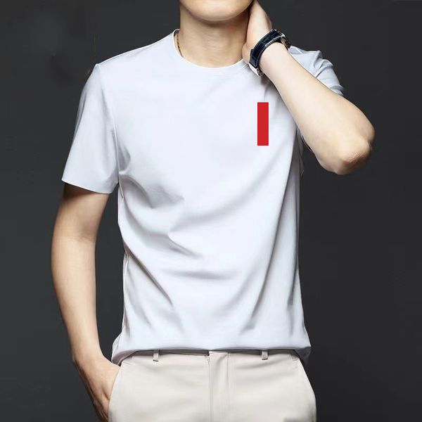 

Man Tshirts Summer Ice Cotton Designer Mens T-Shirts Shorts Sleeves Tops Tees Shirt Asian Size S-5XL, Red