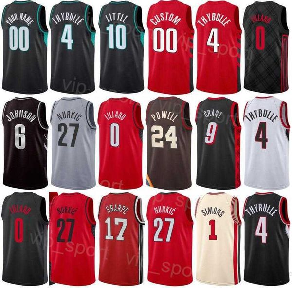 

printed classic basketball justise winslow jersey 26 nassir little 10 keon johnson 6 jabari walker 34 cam reddish 5 shaedon sharpe 17 kevin, Black;red