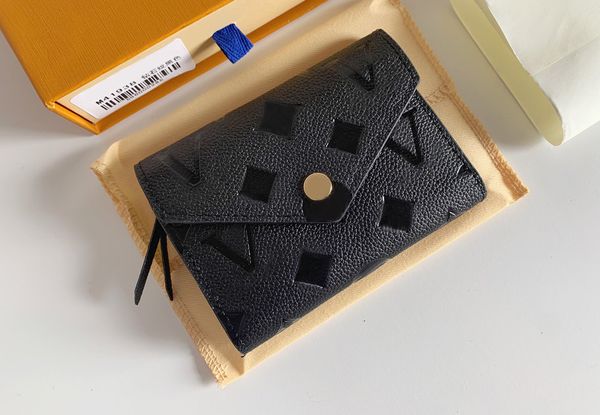 

fashion designer wallets luxury empreinte purse men women clutch bags highs quality embossed flower letter coin purses ladies card holders o, Red;black
