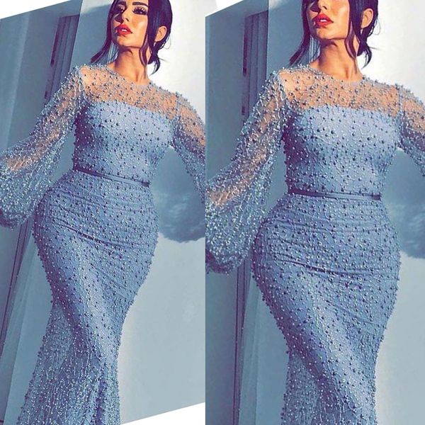 

glamorous prom dresses mermaid jewel whole body beaded custom made zipper floor length evening dress plus size available in multiple colors, Black
