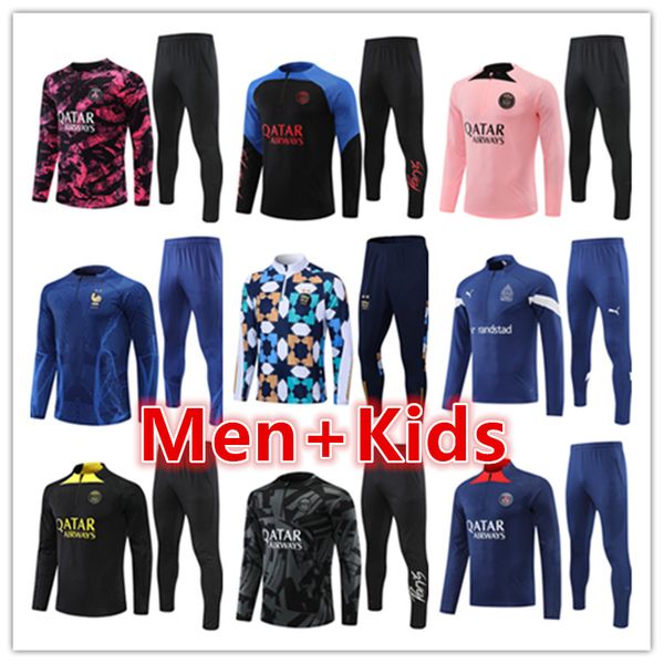 

2022 2023 algeria algerie mens kids football tracksuit jersey kit 22 23 psgs men training suit soccer tracksuits survetement foot chandal fu, Black