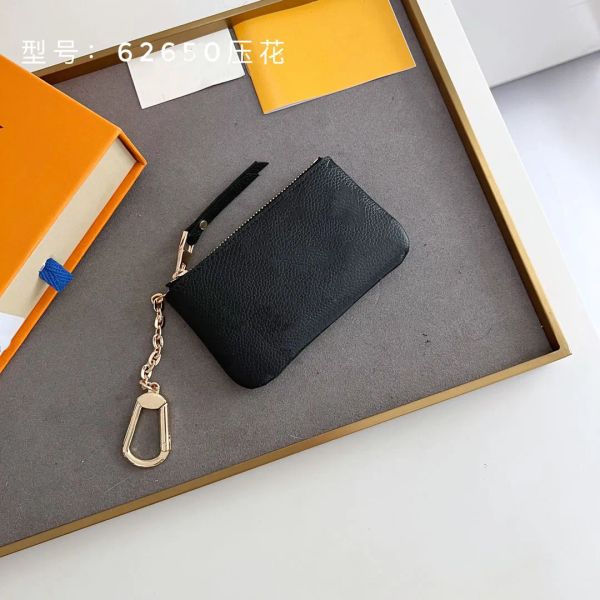

key pouch designers mini wallet fashion women men keychain ring credit card holder coin purse luxury original box wallets woman purse crossb, Red;black