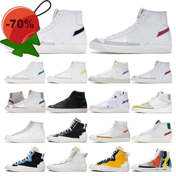 

sandals blazer mid 77 vintage mens casual shoes women black white green habanero red pacific blue paint splatter sport sneakers trainers ska