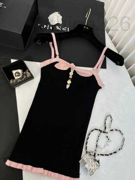

designer spring summer brand same style sweater sleeveless spaghetti strap striped pullover womens feiting q4b9