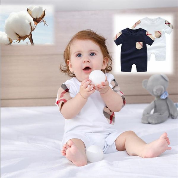 

whole baby boy girl 0-24mths newborn pure cotton bodysuit with cap jumpsuit one-piece onesies jumpsuit toddler infant kids pla211r, Blue
