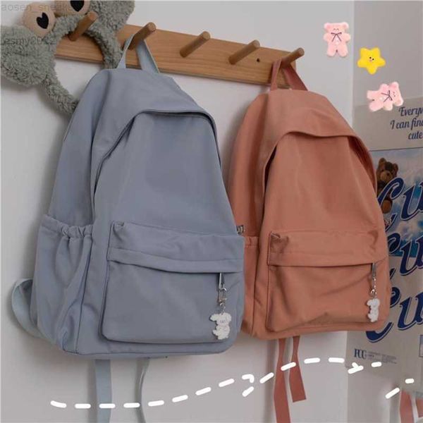 

solid color korean version women backpack harajuku ulzzang girl student school backpack large capacity female travel backpack