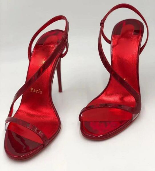 

with box loubutins christians red-bottomes sandals summer popular brands padlock rosalie 100 mm shoes women lockandkey stiletto heels lady g, Black