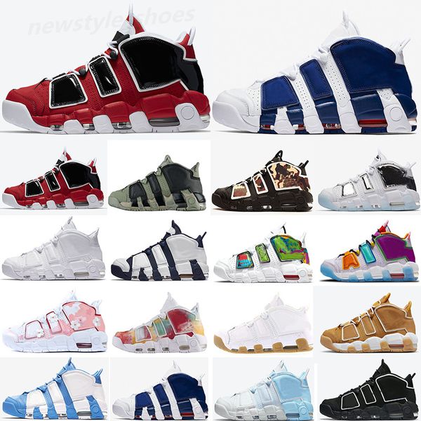 

moreuptempo scottie pippen mens womens basketball shoes rosewell raygun black university blue unc bulls hoops pack white varsity red sports