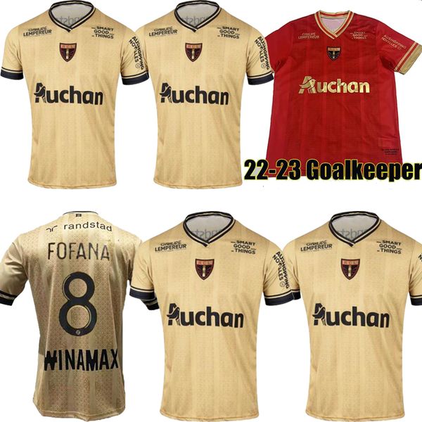 

2023-24 maillot rc lens saint-barbe special soccer jerseys third away 23/24 kakuta openda 11 ganago sotoca fofanacommemorative edition kids, Black;yellow
