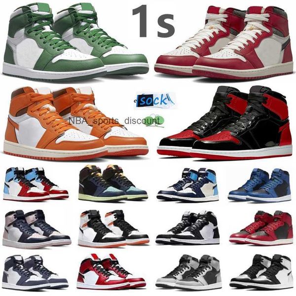 

1 1s mens basketball shoes sneaker lost found gorge green yellow toe starfish bred patent dark mocha grey fog denim newstalgia toe men women