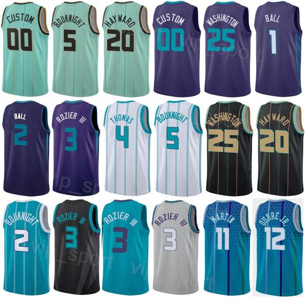 

printed statement city basketball gordon hayward jerseys 20 terry rozier iii 3 lamelo ball 1 kelly oubre jr 12 theo maledon 9 reggie jackson, Black;red