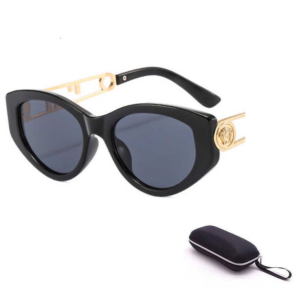 

2023 luxury brand designer women sunglasses oval sun glasses men women uv protection outdoor shades eyewear, White;black