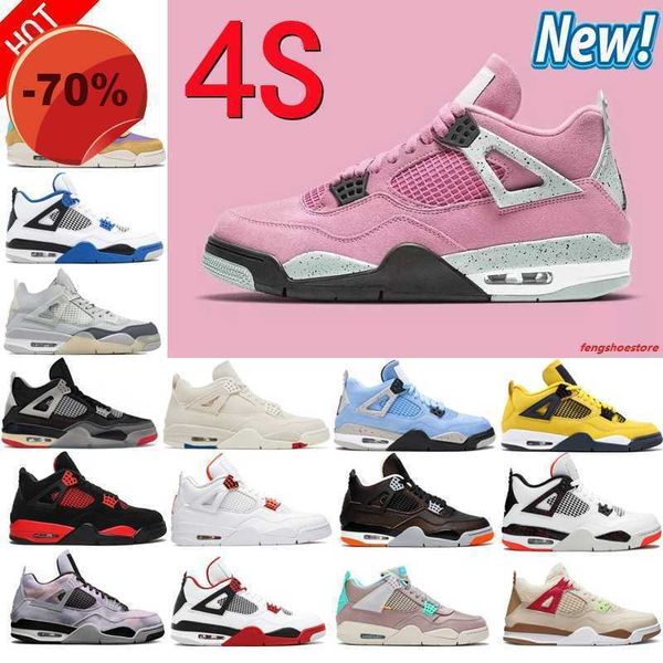 

sandals jumpman 4 4s men women basketball shoes pink white guava ice oreo sail noir metallic purple black cat bred shimmer cactus jack sneak