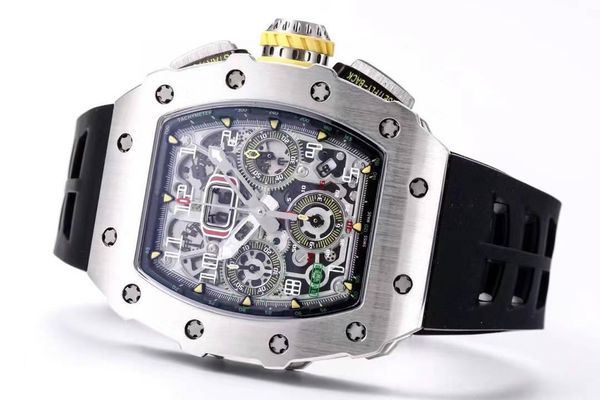 

kv factory production sapphire glass mirror rubber watchband 41mm needle buckle automatic mechanical movement, Slivery;golden
