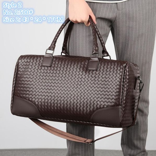 

factory wholesale men shoulder bags 2 styles street fashion woven handbag simple joker solid color leather backpack wet and dry separation f