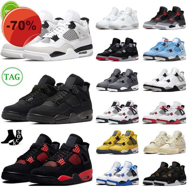 

sandals og 4s basketball shoes men women jumpman 4 military black red thunder black cat bred university blue cool grey mens trainers sport s