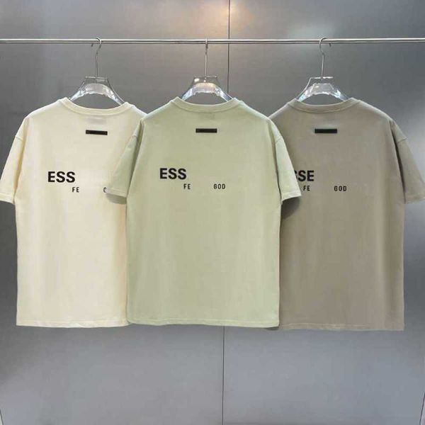 

designer t shirt mens round neck casual pullover letter print short sleeve ess cotton sweatshirt men women loose t-shirtqyb1, White;black