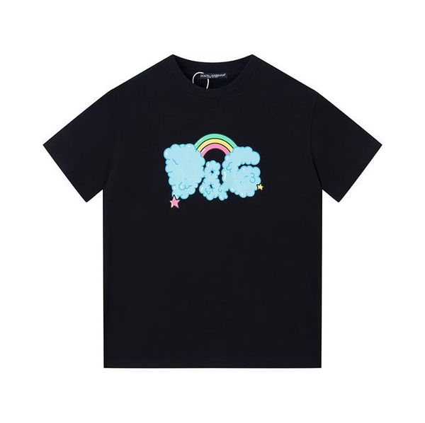 

2023ss classical white designer t shirt summer short sleeve rainbow men women tshirt tee mens clothes, White;black