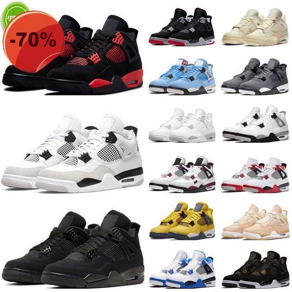 

sandals shoe 4 4s men basketball shoes red thunder infrared black cat bred university blue sail cool grey military black royalty womens mens