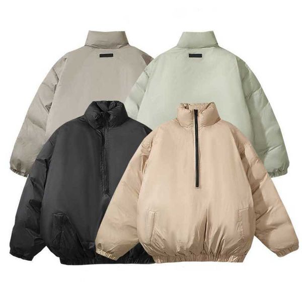 

ess men's jackets parka classic casual puffs men outdoor cottons suit women's winter vest cotton neutral coat windproof warm coats, Black