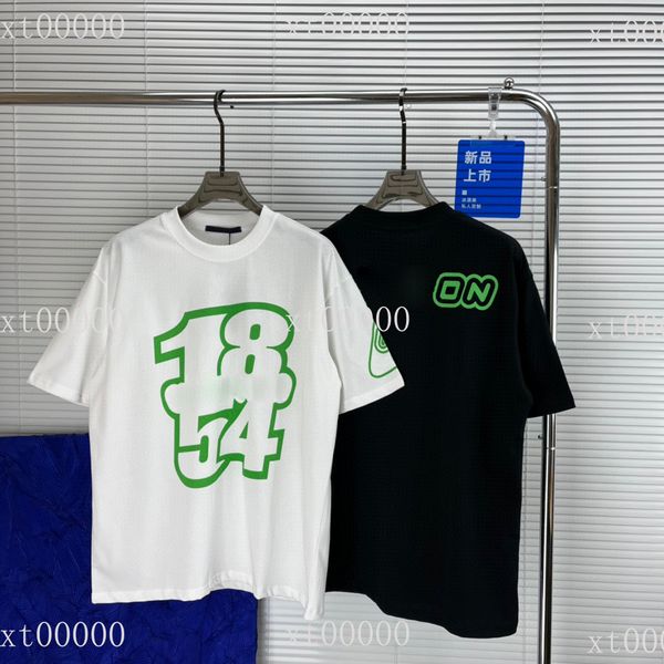 

22ss designer letter printed t shirts tee sweatshirt fashion high street short sleeves summer casual t-shirt breathable men women crew neck, Black;brown