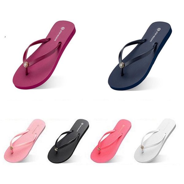 

fashion slippers beach shoes flip flops womens green red orange purple navy white pink brown summer sport sneaker, Black