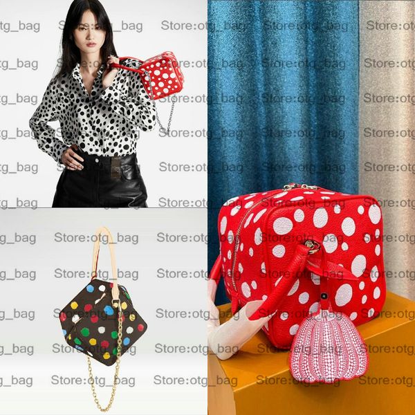 

x yayoi kusama square bag dice pack yk painted dots totes womens petite malle designer luxurys otg handbags cross body chains bags m46450 m2
