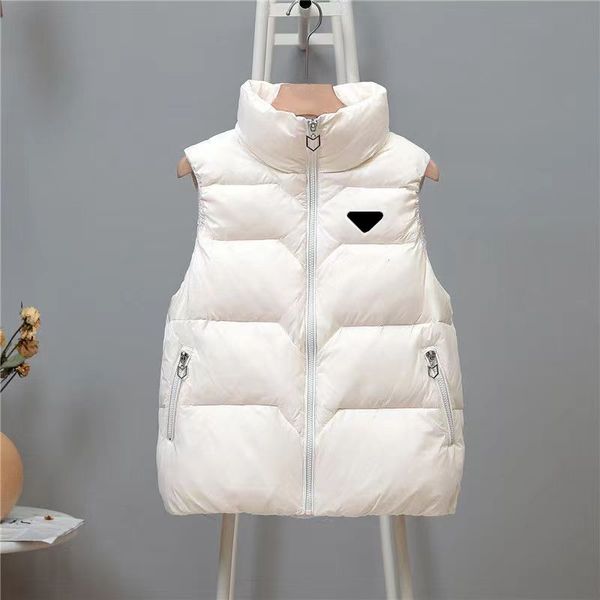 

women's plus size outerwear coats womens vests puffy jacket sleeveless woman jackets designer coat matte slim outwears coats prad down, Black