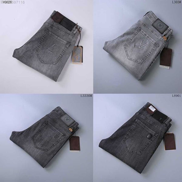 

jeans 23ss brand men's jeans luxury designer high street straight jean mens blue jeans washed big hole zipper pants black pant