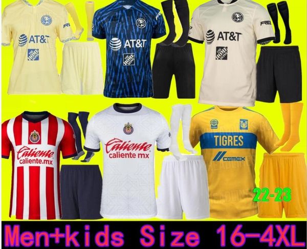 

size s-4xl liga mx 22 23 club america soccer jerseys leon third 2022 2023 mexico leon tijuana tigres unam chivas guadalajara cruz azul footb, Black;yellow