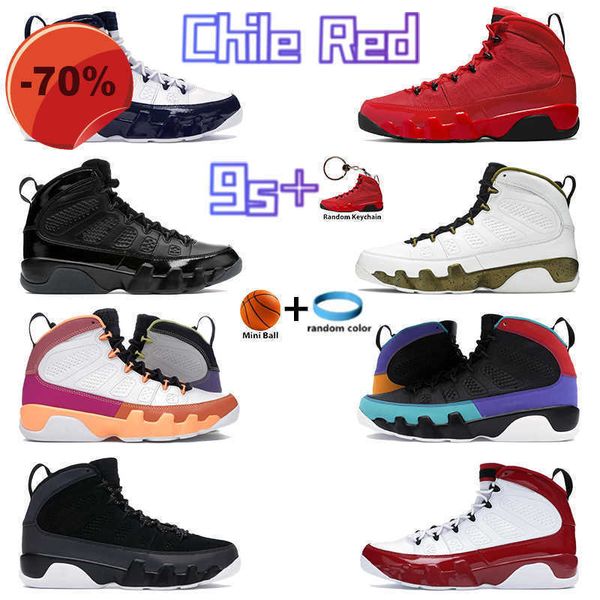 

sandals chile sneakers red 9 basketball shoes 9s men sports trainers bred patent white gym racer blue dream it university blue women chaussu, Black