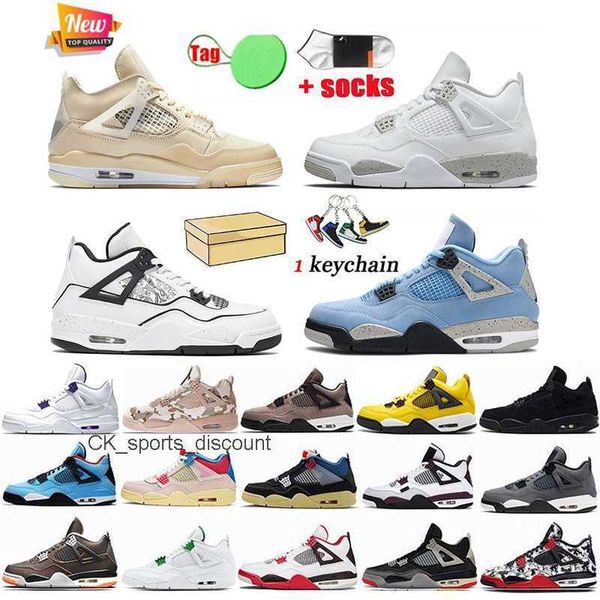 

jump 4s 4 running basketball shoes white oero black cat bred university blue lightning unionnoir fire red pure money metallic purple green