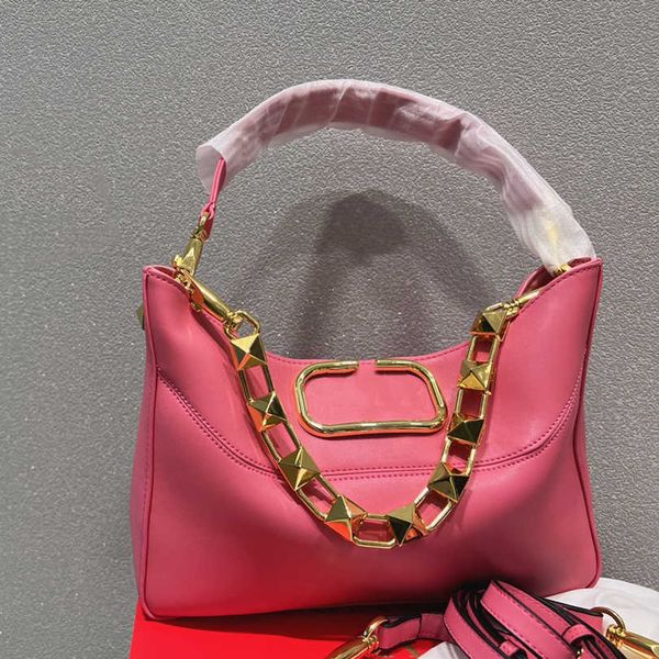 

rivet crossbody bucket bag 2 straps women hand bags purse roman stud nappa chain shoulder bags handbag sheepskin