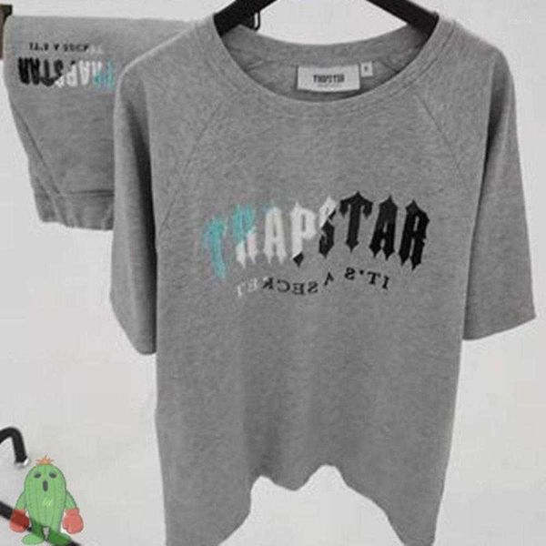 

men's t shirts suit trapstar t-shirts ser round neck short sleeve towel embroidery hip-hop skateboard basketball shirt shortskmwb, White;black