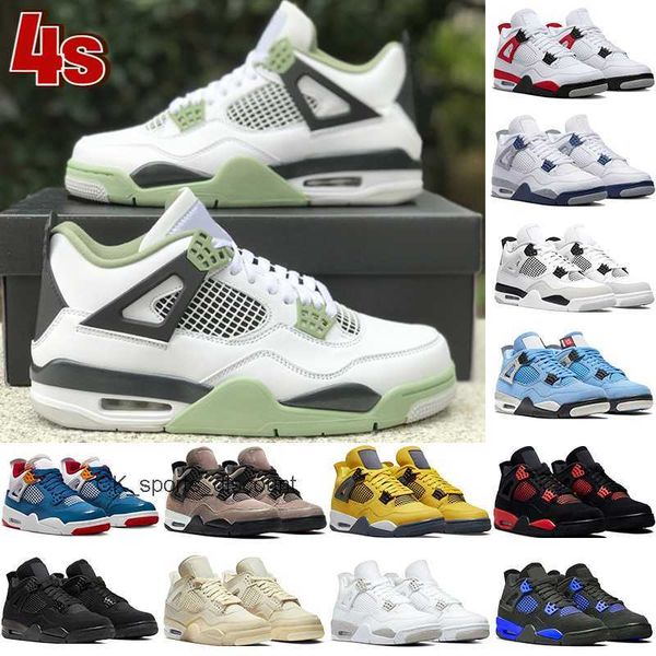 

new jumpman 4 4s retro basketball shoes midnight navy military black seafoam red cement thunder university blue messy room black cat white