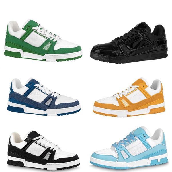 

designer sneakers men trainer casual shoes vintage platform trainers denim monograms shoes rubber canvas leather sneaker