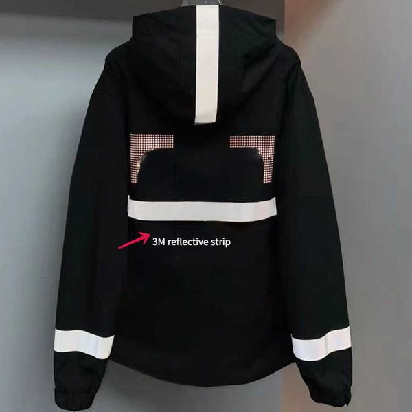 

outdoor jacket men women jackets designer jacket 3m reflective nylon coat windbreaker zip cardigan hoodie, Black;brown