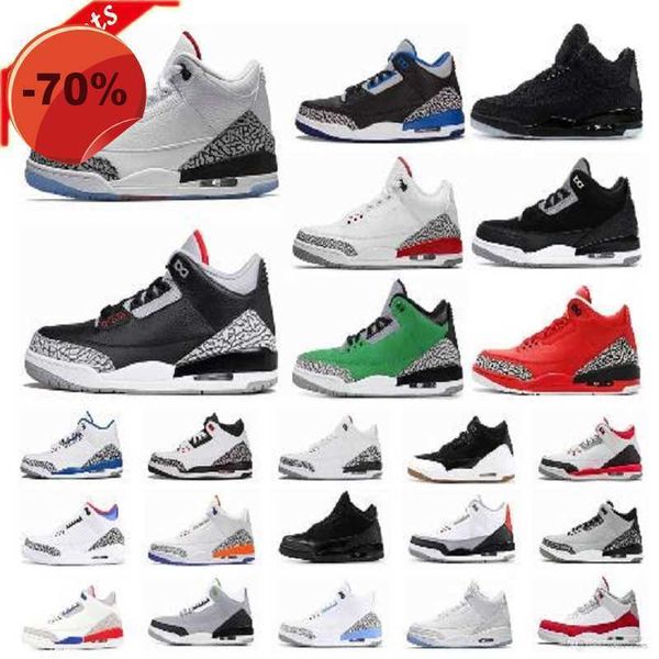 

sandals 2023 new arrival jumpman 3 3s unc laser orange fire red mens basketball shoes 4 4s union sail designer trainers sneakers size 36-47, Black