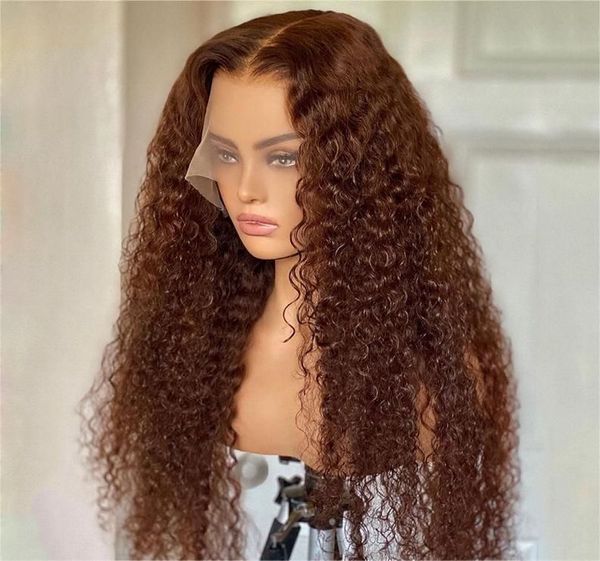 

brown color curly for women human hair wigs with front lace, Black;brown