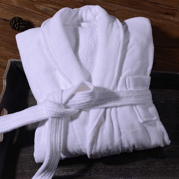 

nightgown five star l bathrobe velvet cutting soft thick white cotton towel material home stay