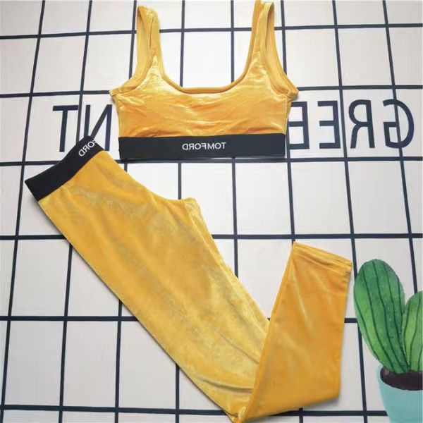 

women's two piece pants luxury velour womens tracksuit sleeveless padded backless yoga outfits casual fashion womens sportswear ghohc, White