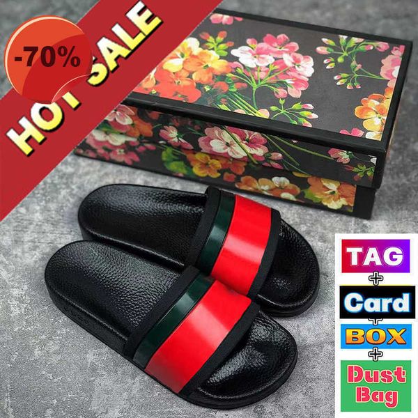 

sandals man slippers designer women men slides luxury sandals mens shoes summer beach flat slide with box indoor outdoor fashion sneakers, Black