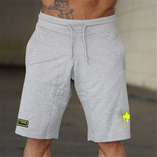 

men's shorts mens joggers fitness shorts sportswear short pants summer gyms bodybuilding workout male cotton fashion trend casual short, White;black