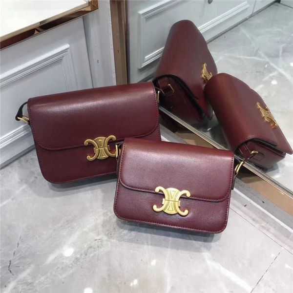 

factory bags 50%off discount leather women's cowhide one shoulder crossbody handbag versatile small square bag handbags purse for women